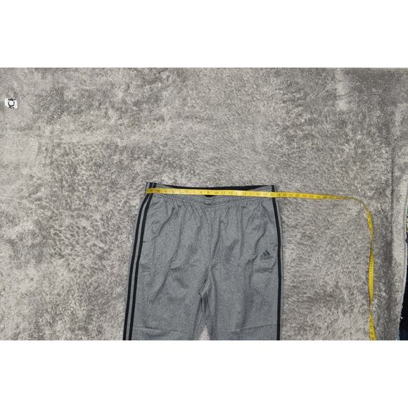 Adidas Men's 2XL Gray Polyester Jogger Pants Solid Drawstring Skinny Pockets - Picture 8 of 8